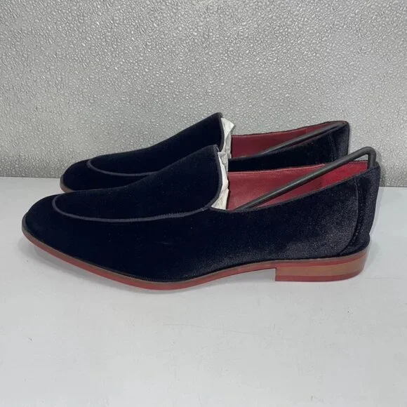 Carlos Santana Men's Black Prince Velvet Loafers Size 9.5D